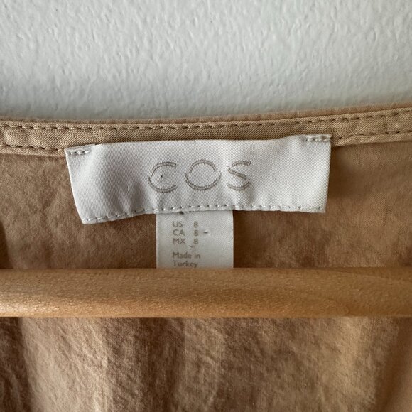 COS Organic Cotton Tiered Maxi Dress Sz 8 - Picture 6 of 8